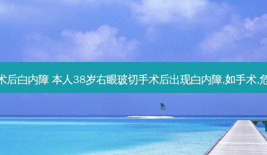 玻切术后白内障 本人38岁右眼玻切手术后出现白内障,如手术,危险吗-第1张图片-容颜志 - 专注变美资讯 玻切术后白内障 本人38岁右眼玻切手术后出现白内障,如手术,危险吗-第1张图片-容颜志 - 专注变美资讯