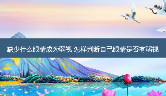 缺少什么眼睛成为弱视 怎样判断自己眼睛是否有弱视-第1张图片-容颜志 - 专注变美资讯 缺少什么眼睛成为弱视 怎样判断自己眼睛是否有弱视-第1张图片-容颜志 - 专注变美资讯