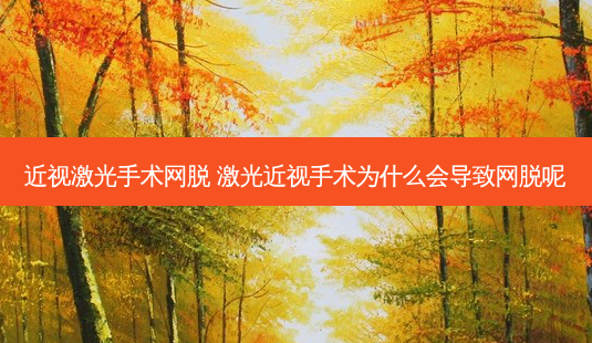 近视激光手术网脱 激光近视手术为什么会导致网脱呢-第1张图片-容颜志 - 专注变美资讯 近视激光手术网脱 激光近视手术为什么会导致网脱呢-第1张图片-容颜志 - 专注变美资讯