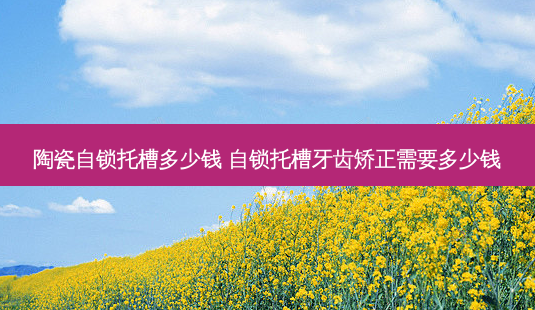 陶瓷自锁托槽多少钱 自锁托槽牙齿矫正需要多少钱-第1张图片-容颜志 - 专注变美资讯 陶瓷自锁托槽多少钱 自锁托槽牙齿矫正需要多少钱-第1张图片-容颜志 - 专注变美资讯