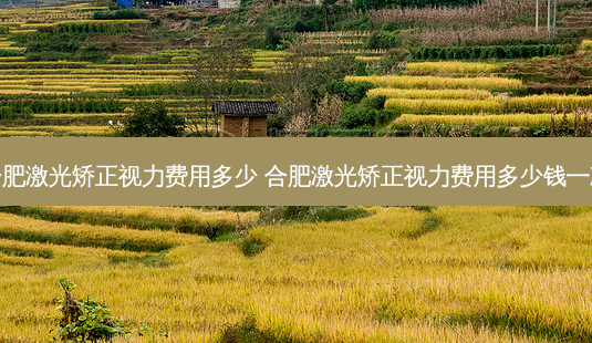 合肥激光矫正视力费用多少 合肥激光矫正视力费用多少钱一次-第1张图片-容颜志 - 专注变美资讯 合肥激光矫正视力费用多少 合肥激光矫正视力费用多少钱一次-第1张图片-容颜志 - 专注变美资讯