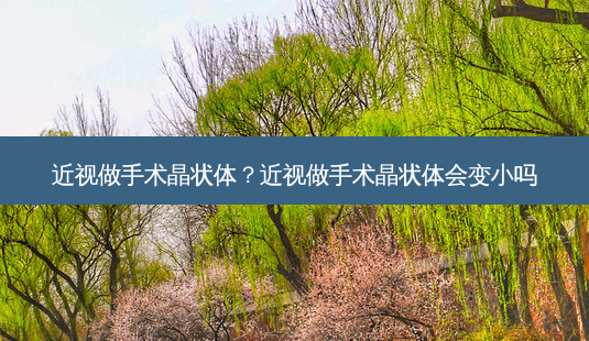 近视做手术晶状体?近视做手术晶状体会变小吗-第1张图片-容颜志 - 专注变美资讯 近视做手术晶状体?近视做手术晶状体会变小吗-第1张图片-容颜志 - 专注变美资讯