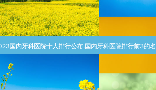 2023国内牙科医院十大排行公布,国内牙科医院排行前3的名单-第1张图片-容颜志 - 专注变美资讯 2023国内牙科医院十大排行公布,国内牙科医院排行前3的名单-第1张图片-容颜志 - 专注变美资讯