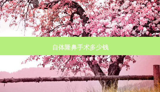 自体隆鼻手术多少钱-第1张图片-容颜志 - 专注变美资讯 自体隆鼻手术多少钱-第1张图片-容颜志 - 专注变美资讯