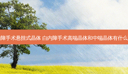 白内障手术悬挂式晶体 白内障手术高端晶体和中端晶体有什么区别-第1张图片-容颜志 - 专注变美资讯 白内障手术悬挂式晶体 白内障手术高端晶体和中端晶体有什么区别-第1张图片-容颜志 - 专注变美资讯