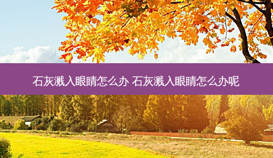 石灰溅入眼睛怎么办 石灰溅入眼睛怎么办呢-第1张图片-容颜志 - 专注变美资讯 石灰溅入眼睛怎么办 石灰溅入眼睛怎么办呢-第1张图片-容颜志 - 专注变美资讯