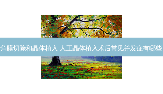 角膜切除和晶体植入 人工晶体植入术后常见并发症有哪些-第1张图片-容颜志 - 专注变美资讯 角膜切除和晶体植入 人工晶体植入术后常见并发症有哪些-第1张图片-容颜志 - 专注变美资讯