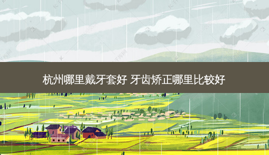 杭州哪里戴牙套好 牙齿矫正哪里比较好-第1张图片-容颜志 - 专注变美资讯 杭州哪里戴牙套好 牙齿矫正哪里比较好-第1张图片-容颜志 - 专注变美资讯