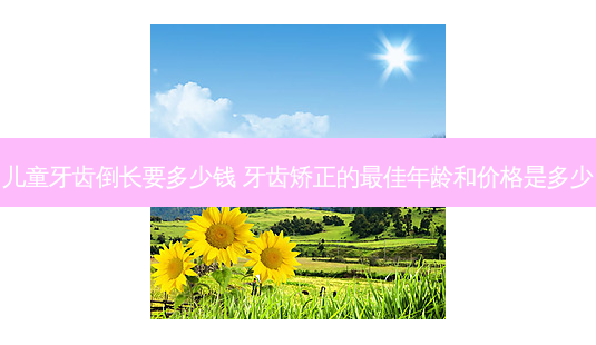 儿童牙齿倒长要多少钱 牙齿矫正的佳年龄和价格是多少-第1张图片-容颜志 - 专注变美资讯 儿童牙齿倒长要多少钱 牙齿矫正的佳年龄和价格是多少-第1张图片-容颜志 - 专注变美资讯