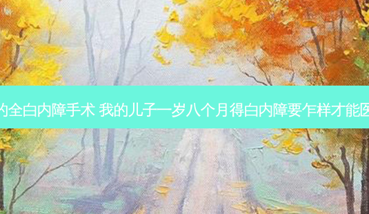 一岁的全白内障手术 我的儿子一岁八个月得白内障要乍样才能医得好-第1张图片-容颜志 - 专注变美资讯 一岁的全白内障手术 我的儿子一岁八个月得白内障要乍样才能医得好-第1张图片-容颜志 - 专注变美资讯