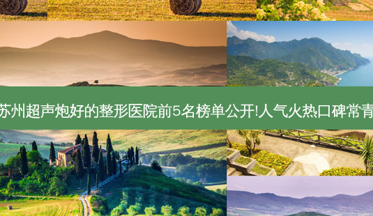 苏州超声炮好的整形医院前5名榜单公开!人气火热口碑常青-第1张图片-容颜志 - 专注变美资讯 苏州超声炮好的整形医院前5名榜单公开!人气火热口碑常青-第1张图片-容颜志 - 专注变美资讯