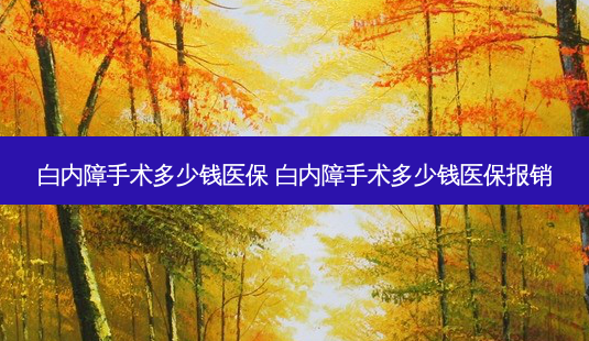 白内障手术多少钱医保 白内障手术多少钱医保报销-第1张图片-容颜志 - 专注变美资讯 白内障手术多少钱医保 白内障手术多少钱医保报销-第1张图片-容颜志 - 专注变美资讯