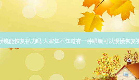 角膜镜能恢复视力吗 大家知不知道有一种眼镜可以慢慢恢复视力-第1张图片-容颜志 - 专注变美资讯 角膜镜能恢复视力吗 大家知不知道有一种眼镜可以慢慢恢复视力-第1张图片-容颜志 - 专注变美资讯