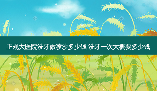 正规大医院洗牙做喷沙多少钱 洗牙一次大概要多少钱-第1张图片-容颜志 - 专注变美资讯 正规大医院洗牙做喷沙多少钱 洗牙一次大概要多少钱-第1张图片-容颜志 - 专注变美资讯