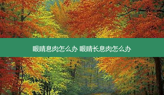 眼睛息肉怎么办 眼睛长息肉怎么办-第1张图片-容颜志 - 专注变美资讯 眼睛息肉怎么办 眼睛长息肉怎么办-第1张图片-容颜志 - 专注变美资讯