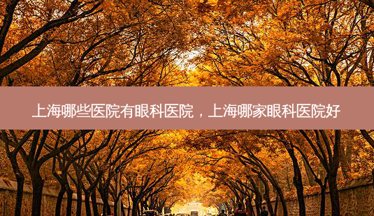 上海哪些医院有眼科医院,上海哪家眼科医院好-第1张图片-容颜志 - 专注变美资讯 上海哪些医院有眼科医院,上海哪家眼科医院好-第1张图片-容颜志 - 专注变美资讯