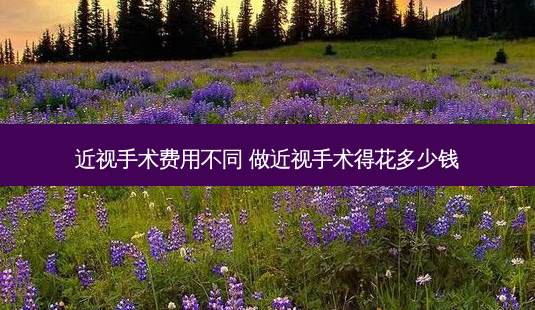 近视手术费用不同 做近视手术得花多少钱-第1张图片-容颜志 - 专注变美资讯 近视手术费用不同 做近视手术得花多少钱-第1张图片-容颜志 - 专注变美资讯
