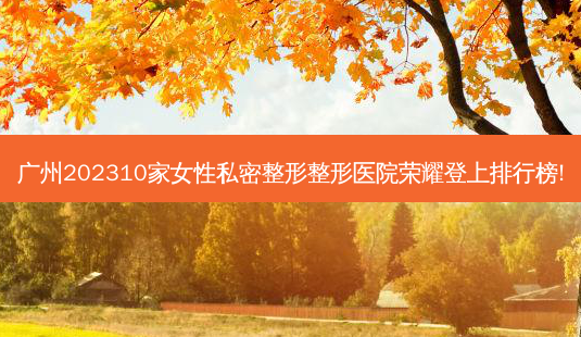 广州202310家女性私密整形整形医院荣耀登上排行榜!-第1张图片-容颜志 - 专注变美资讯 广州202310家女性私密整形整形医院荣耀登上排行榜!-第1张图片-容颜志 - 专注变美资讯