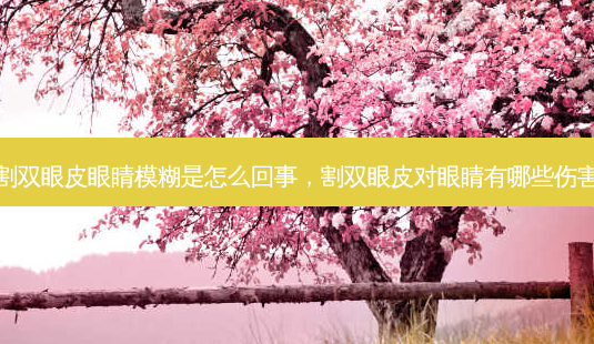 割双眼皮眼睛模糊是怎么回事,割双眼皮对眼睛有哪些伤害-第1张图片-容颜志 - 专注变美资讯 割双眼皮眼睛模糊是怎么回事,割双眼皮对眼睛有哪些伤害-第1张图片-容颜志 - 专注变美资讯