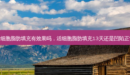 五活细胞脂肪填充有效果吗,活细胞脂肪填充13天还是凹陷正常吗-第1张图片-容颜志 - 专注变美资讯 五活细胞脂肪填充有效果吗,活细胞脂肪填充13天还是凹陷正常吗-第1张图片-容颜志 - 专注变美资讯
