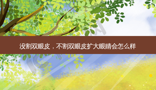 没割双眼皮,不割双眼皮扩大眼睛会怎么样-第1张图片-容颜志 - 专注变美资讯 没割双眼皮,不割双眼皮扩大眼睛会怎么样-第1张图片-容颜志 - 专注变美资讯