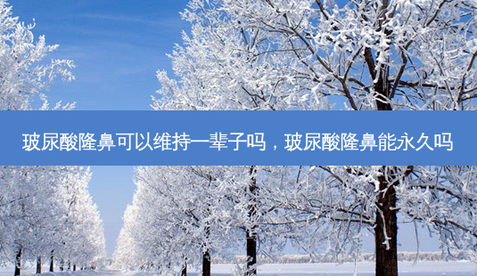 玻尿酸隆鼻可以维持一辈子吗,玻尿酸隆鼻能永久吗-第1张图片-容颜志 - 专注变美资讯 玻尿酸隆鼻可以维持一辈子吗,玻尿酸隆鼻能永久吗-第1张图片-容颜志 - 专注变美资讯