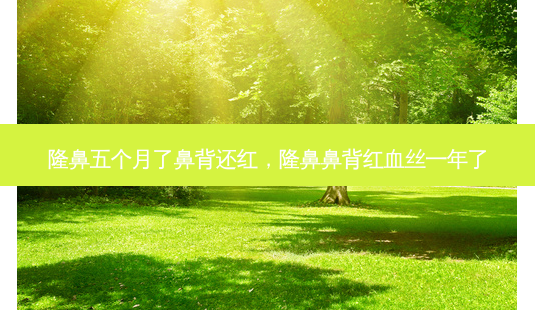 隆鼻五个月了鼻背还红,隆鼻鼻背红血丝一年了-第1张图片-容颜志 - 专注变美资讯 隆鼻五个月了鼻背还红,隆鼻鼻背红血丝一年了-第1张图片-容颜志 - 专注变美资讯