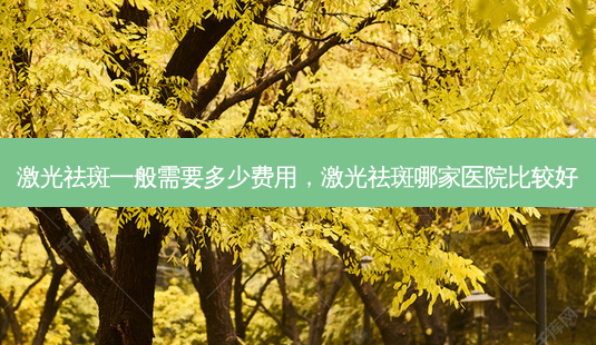 激光祛斑一般需要多少费用，激光祛斑哪家医院比较好-第1张图片-容颜志 - 专注变美资讯