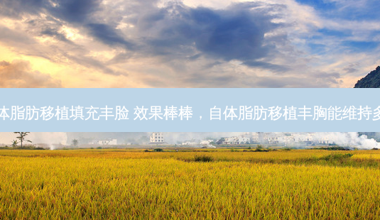 自体脂肪移植填充丰脸 效果棒棒，自体脂肪移植丰胸能维持多久-第1张图片-容颜志 - 专注变美资讯