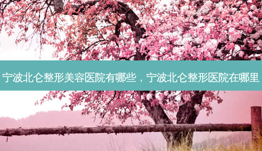 宁波北仑整形美容医院有哪些,宁波北仑整形医院在哪里-第1张图片-容颜志 - 专注变美资讯 宁波北仑整形美容医院有哪些,宁波北仑整形医院在哪里-第1张图片-容颜志 - 专注变美资讯