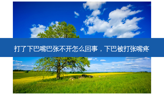打了下巴嘴巴张不开怎么回事,下巴被打张嘴疼-第1张图片-容颜志 - 专注变美资讯 打了下巴嘴巴张不开怎么回事,下巴被打张嘴疼-第1张图片-容颜志 - 专注变美资讯