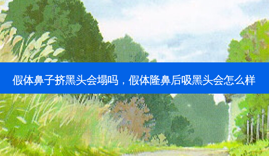 假体鼻子挤黑头会塌吗，假体隆鼻后吸黑头会怎么样-第1张图片-容颜志 - 专注变美资讯