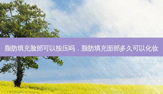脂肪填充脸部可以按压吗,脂肪填充面部多久可以化妆-第1张图片-容颜志 - 专注变美资讯 脂肪填充脸部可以按压吗,脂肪填充面部多久可以化妆-第1张图片-容颜志 - 专注变美资讯