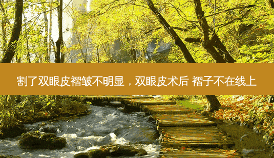 割了双眼皮褶皱不明显,双眼皮术后 褶子不在线上-第1张图片-容颜志 - 专注变美资讯 割了双眼皮褶皱不明显,双眼皮术后 褶子不在线上-第1张图片-容颜志 - 专注变美资讯