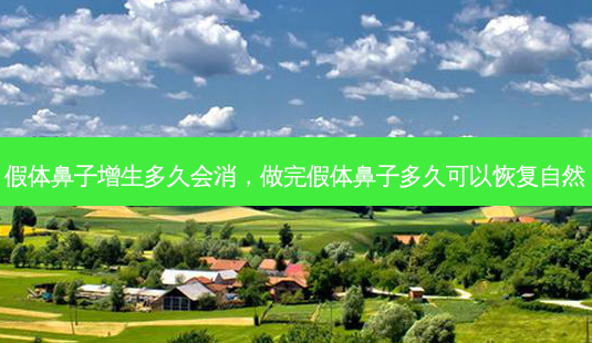 假体鼻子增生多久会消,做完假体鼻子多久可以恢复自然-第1张图片-容颜志 - 专注变美资讯 假体鼻子增生多久会消,做完假体鼻子多久可以恢复自然-第1张图片-容颜志 - 专注变美资讯