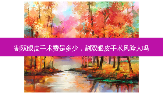 割双眼皮手术费是多少，割双眼皮手术风险大吗-第1张图片-容颜志 - 专注变美资讯
