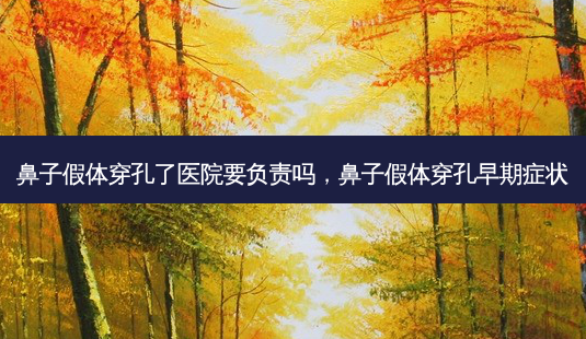 鼻子假体穿孔了医院要负责吗,鼻子假体穿孔早期症状-第1张图片-容颜志 - 专注变美资讯 鼻子假体穿孔了医院要负责吗,鼻子假体穿孔早期症状-第1张图片-容颜志 - 专注变美资讯