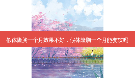 假体隆胸一个月效果不好,假体隆胸一个月能变软吗-第1张图片-容颜志 - 专注变美资讯 假体隆胸一个月效果不好,假体隆胸一个月能变软吗-第1张图片-容颜志 - 专注变美资讯