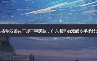 广东省割双眼皮正规三甲医院，广东哪里做双眼皮手术技术好