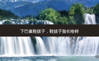 下巴像鞋拔子，鞋拔子脸长啥样