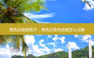 烫伤后疤痕图片，烫伤后黑色疤痕怎么去除