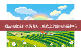 眼皮疤痕涂什么药膏好，眼皮上的疤痕能除掉吗