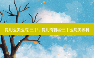 昆明医美医院 三甲，昆明有哪些三甲医院美容科