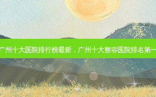 广州十大医院排行榜最新，广州十大整容医院 *** 