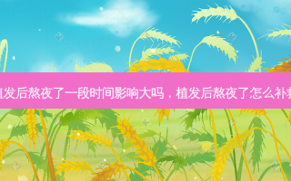 植发后熬夜了一段时间影响大吗，植发后熬夜了怎么补救