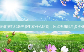 冰点 *** 脱毛和激光脱毛有什么区别，冰点 *** 脱毛多少钱一次