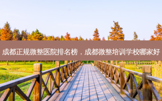 成都正规微整医院排名榜，成都微整培训学校哪家好
