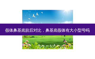 假体鼻基底前后对比，鼻基底假体有大小型号吗